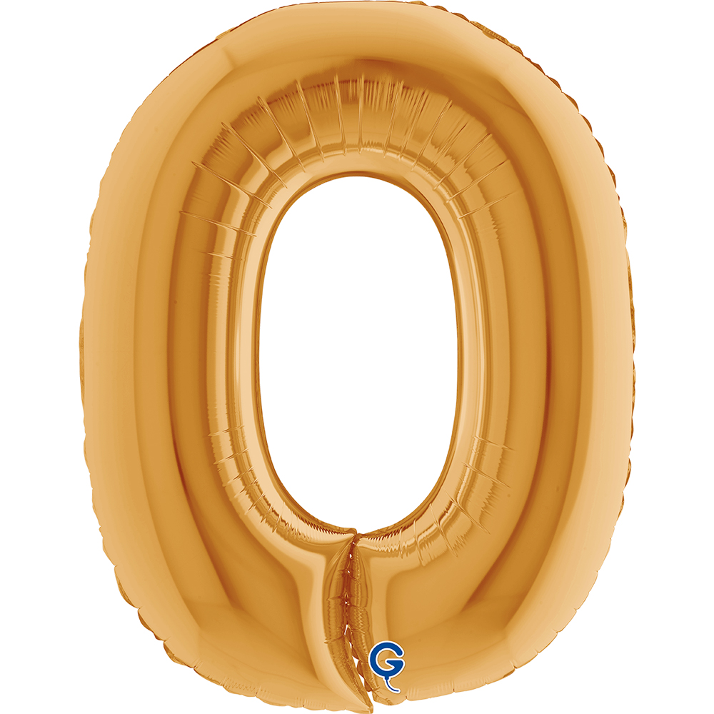 40" Folienbuchstabe "O" Gold (Altgold)