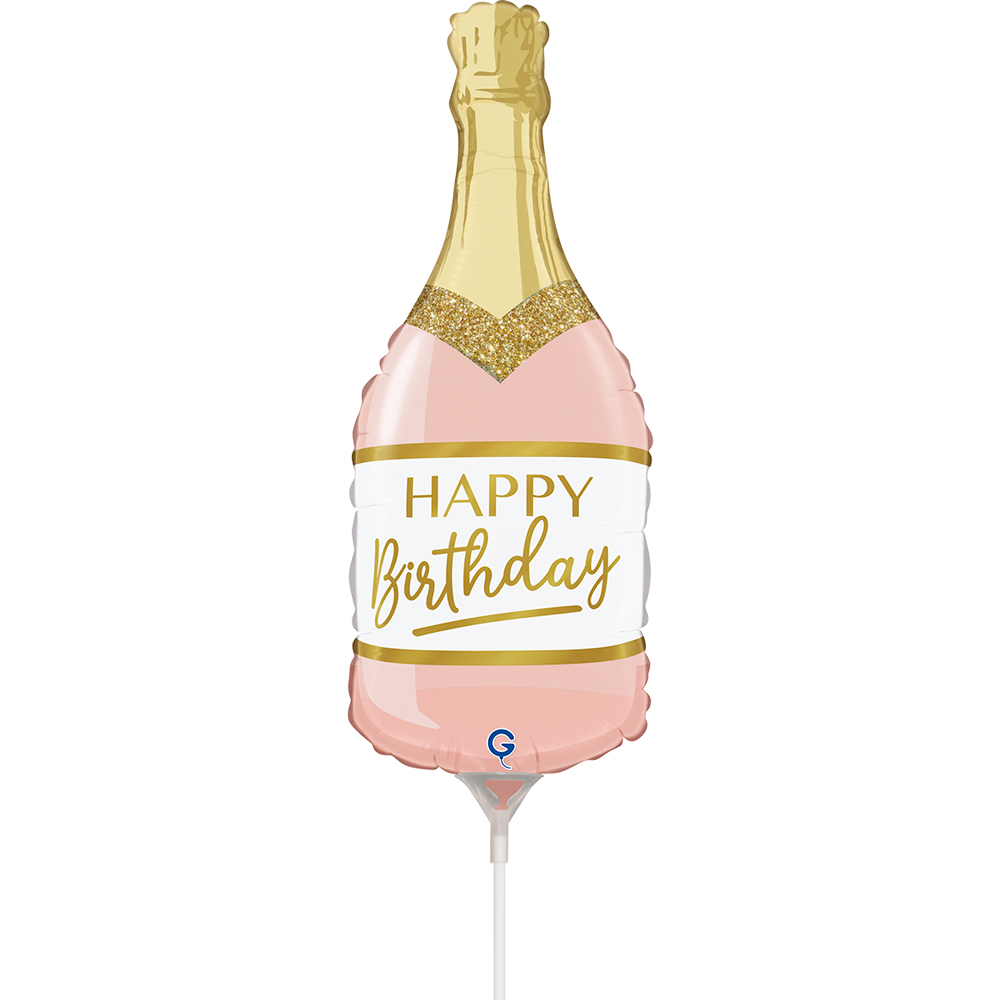 14" Pink Birthday Bottle (ohne Ventil, zum Selbstverschweiße