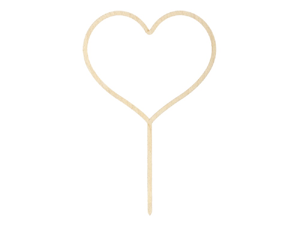 Cake Topper - Herz - Holz - 23cm - 1 Stk.