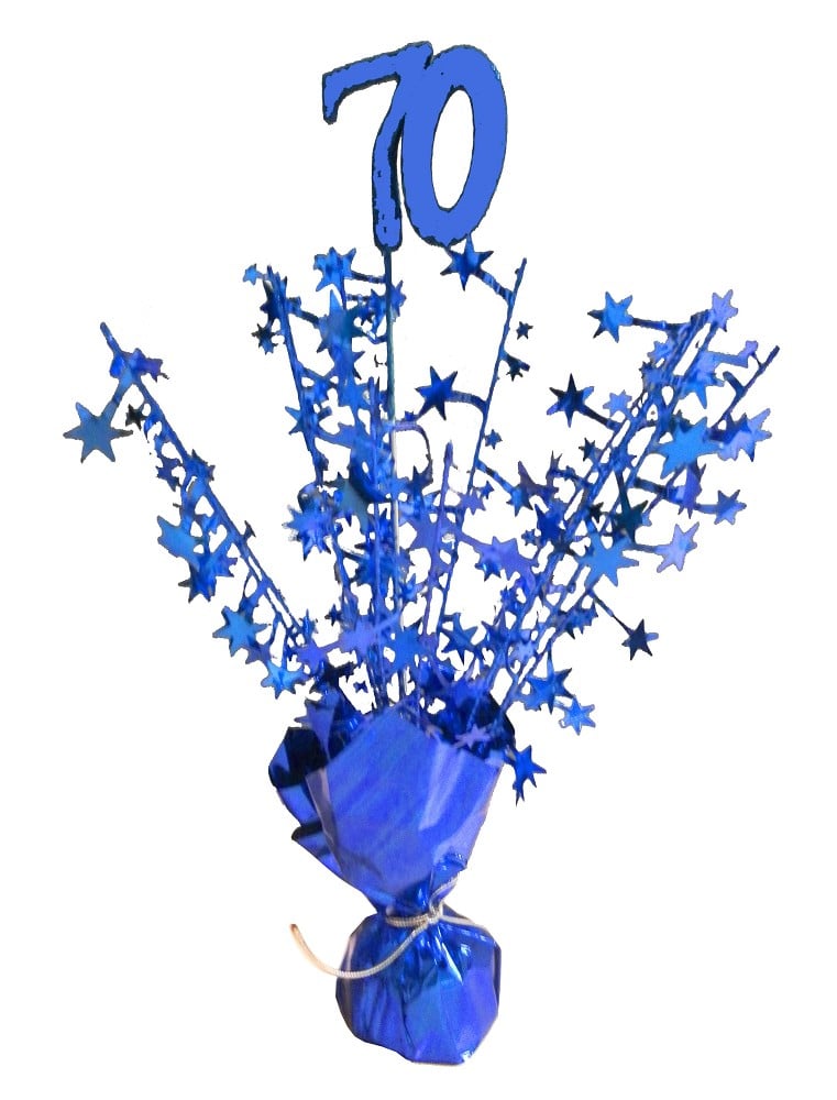 Tischdeko/Ballongewicht "70" - blau