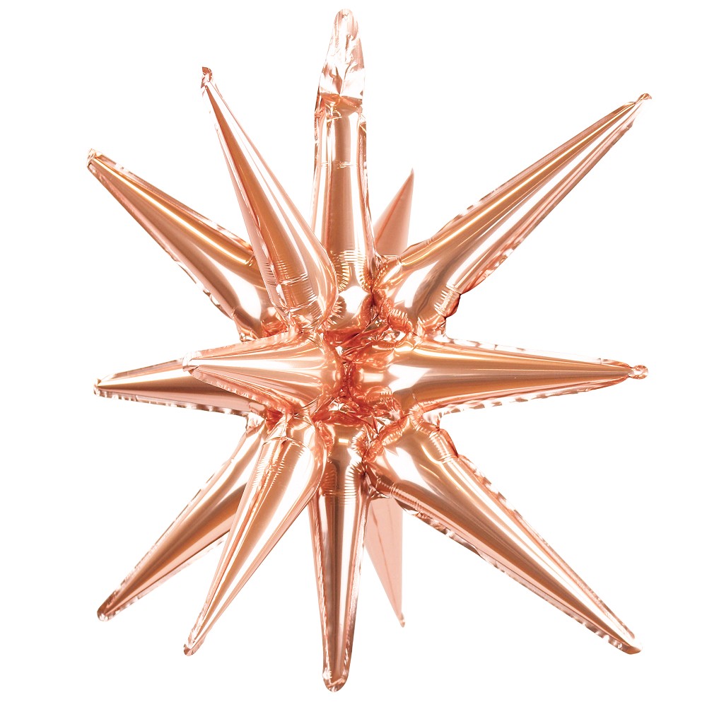 22" Deko Stern Rose Gold