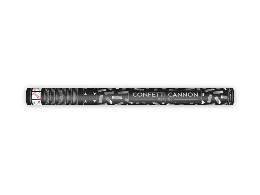 Konfettikanone - silber - 60cm - 1 Stk.