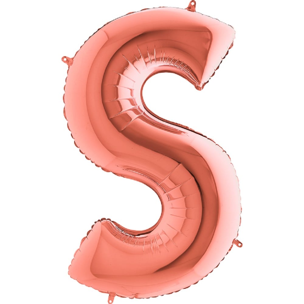 40" Folienbuchstabe "S" Rosé Gold