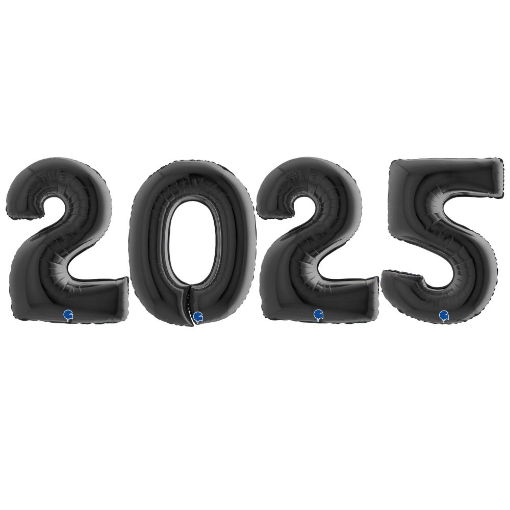 26" Folienzahlenset "2025"  Schwarz