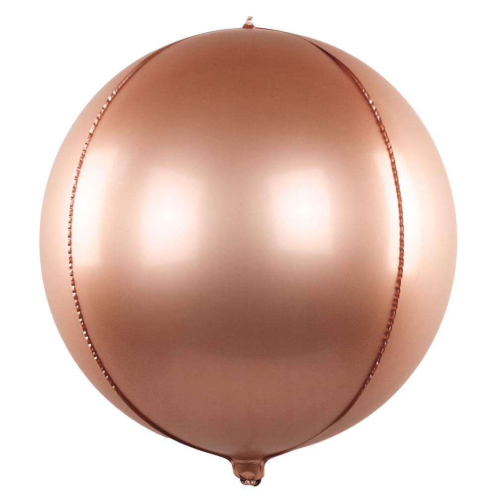 22" Deko-Kugel Chrome Rose Gold (mit Ventil)