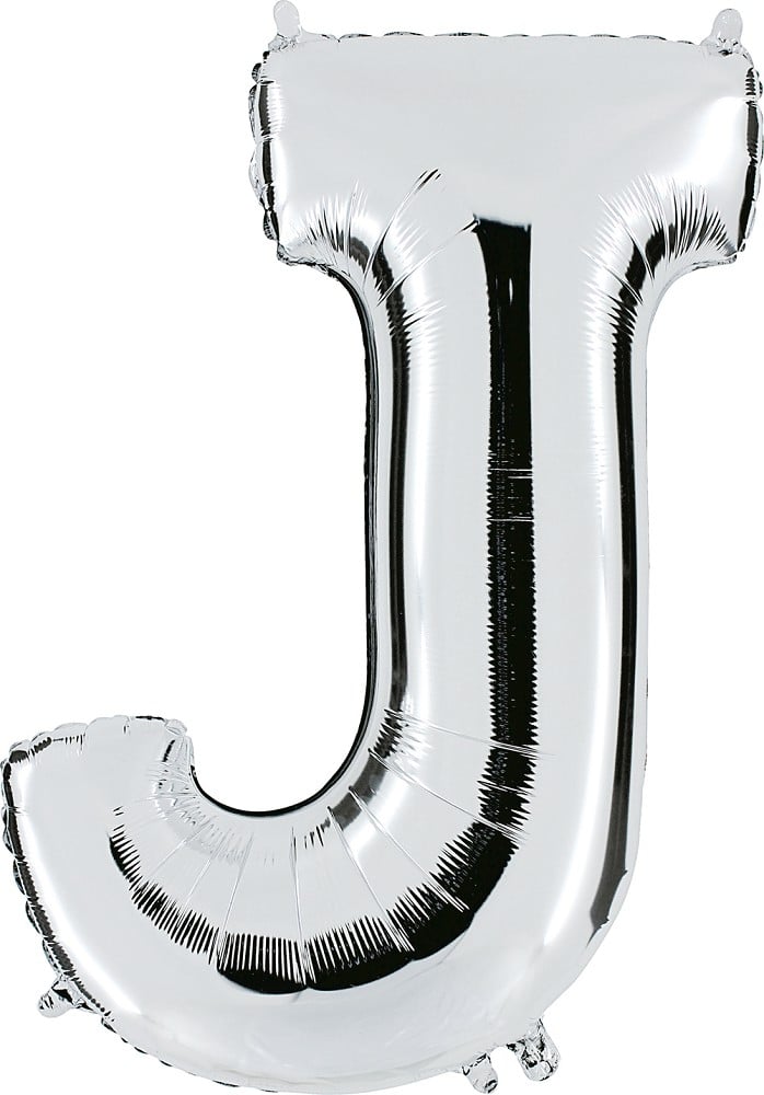 40" Folienbuchstabe "J" Silver