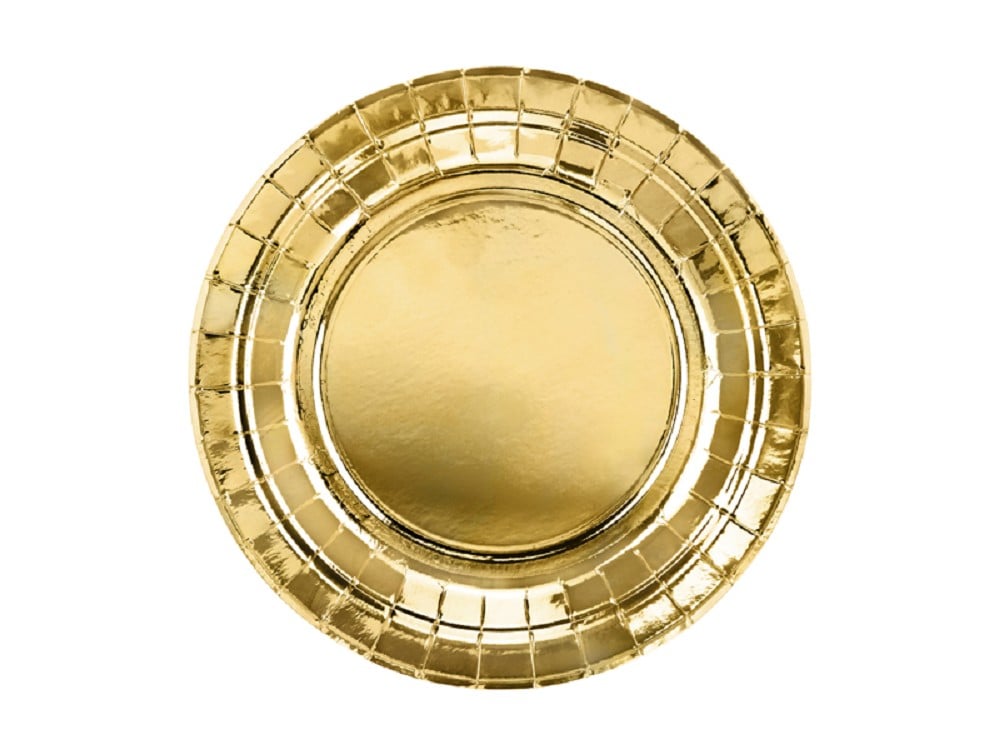 Teller - gold - 18cm - 6 Stk.