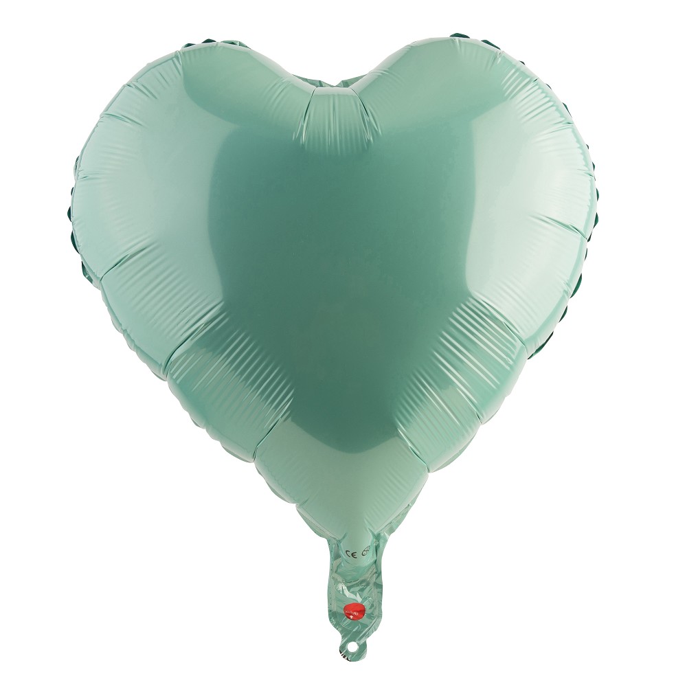 9" Herz Pastell mint (mit Ventil, für Luftfüllung)