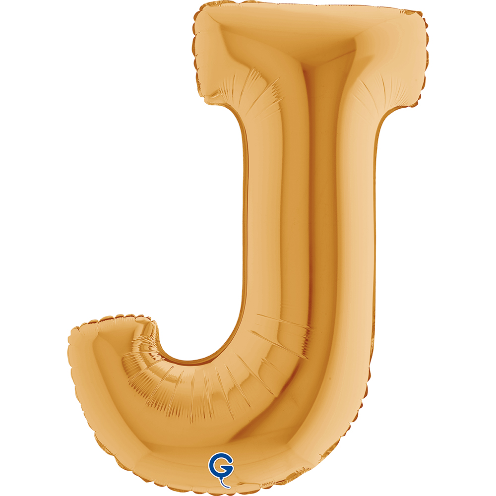 40" Folienbuchstabe "J" Gold (Altgold)