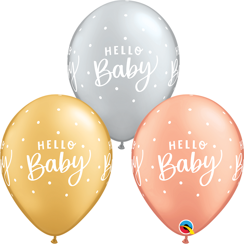 11" Hello Baby Dots (25 Stk.)
