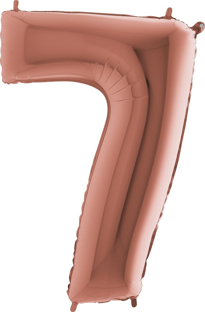 40" Foilballoon Number "7" Rosé Gold