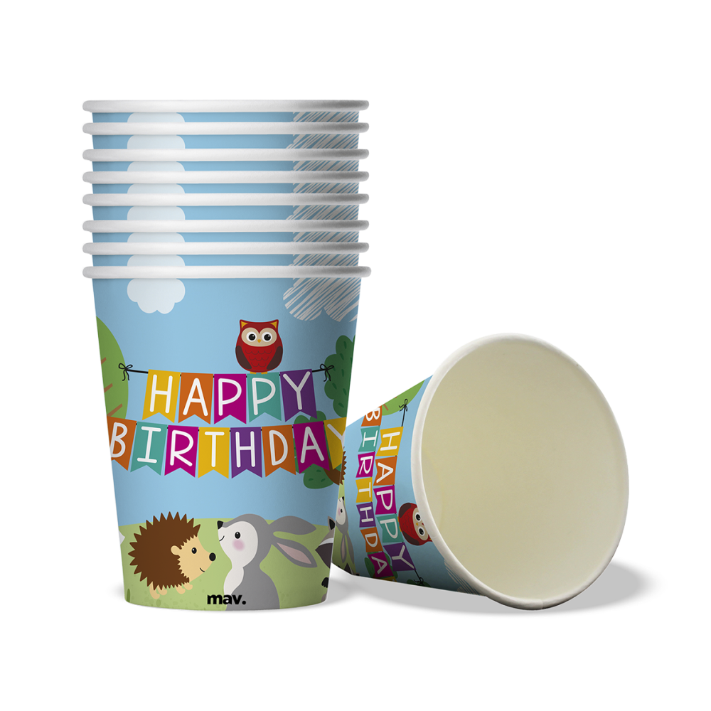 H.B. Woodland Pappbecher (8 Stück)