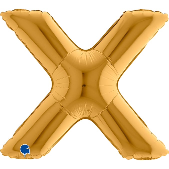 14" Folienbuchstabe "X" Gold (Altgold)