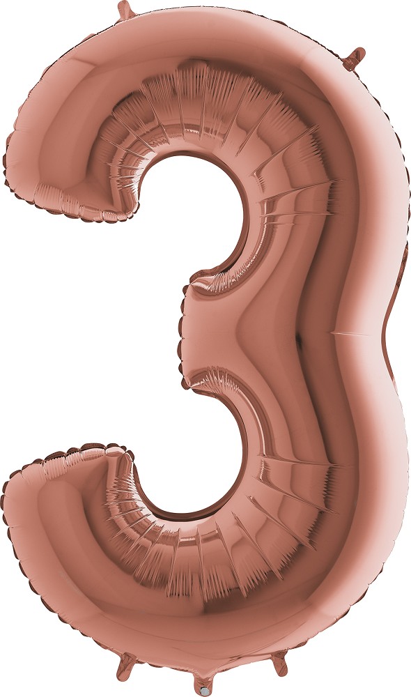 40" Folienzahl "3" Rosé Gold