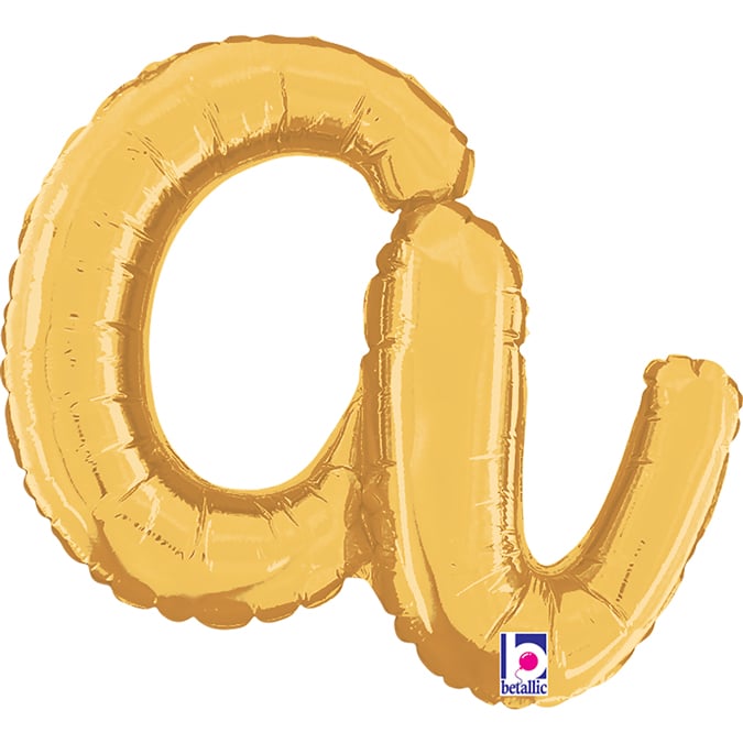 14" - 24"  Folienbuchstabe "a" Script Gold (Altgold)