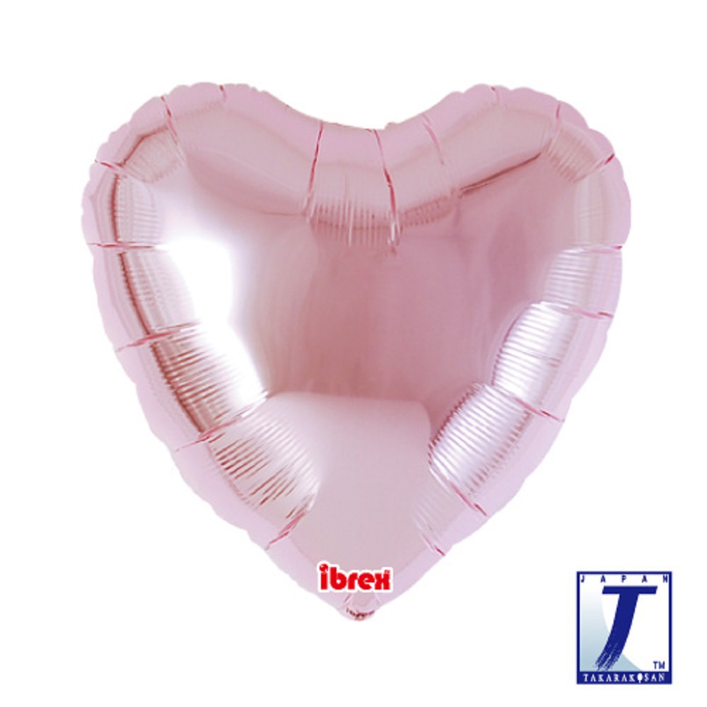 18" Heart Metallic  Light Pink (ibrex)