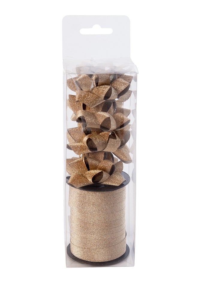 Glitter Polyband gold plus 4 Schleifen