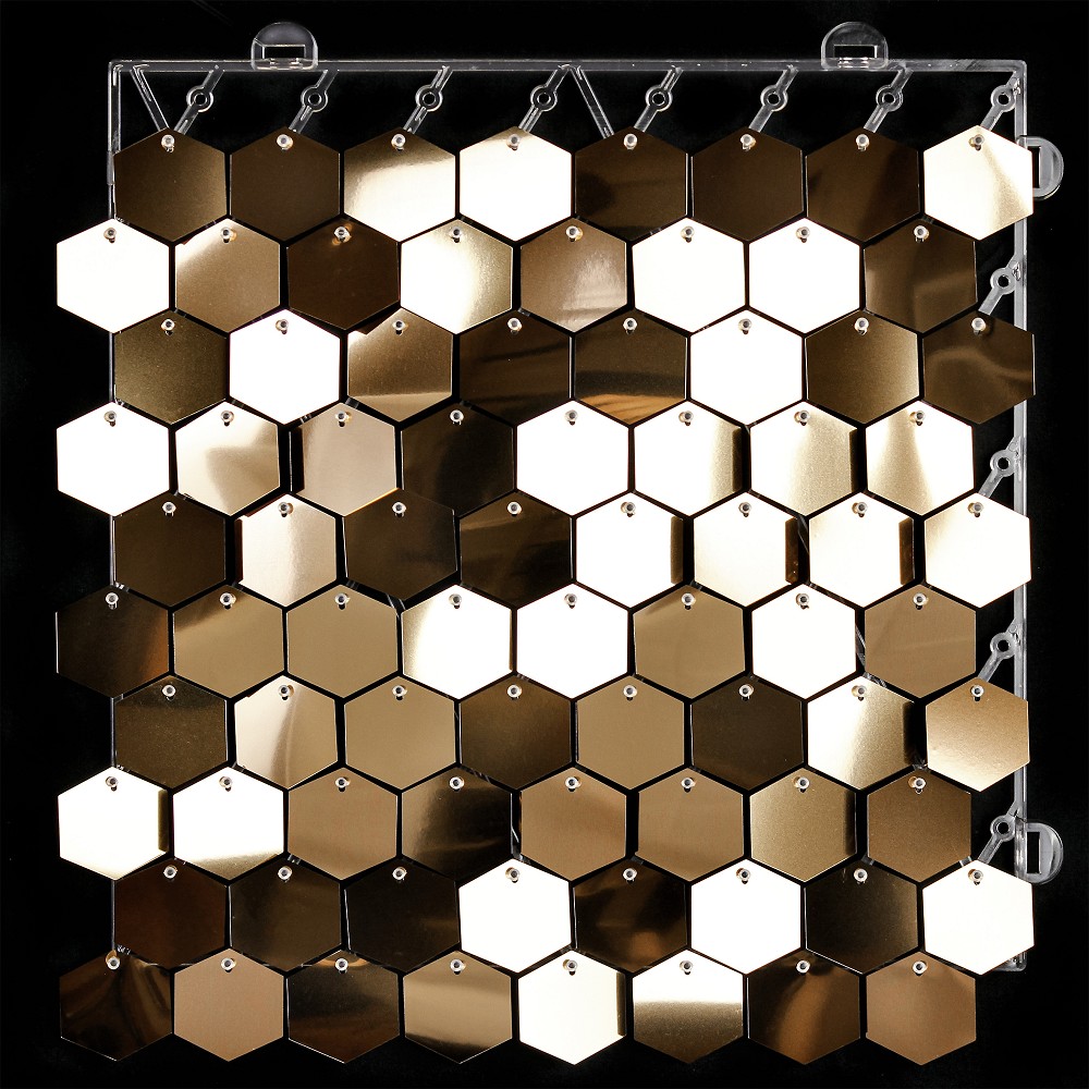 Paillettenwand Champagner Gold (30cm x 30cm)