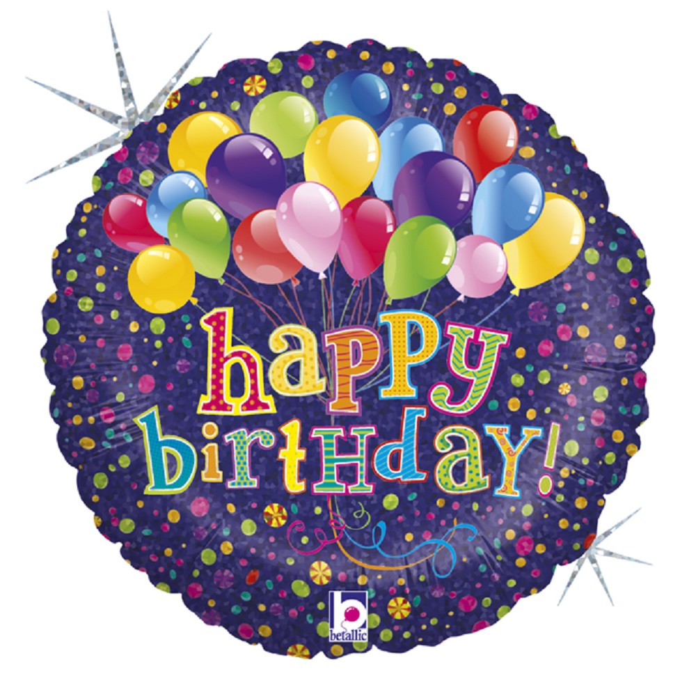 18" Ballonstrauß Happy Birthday