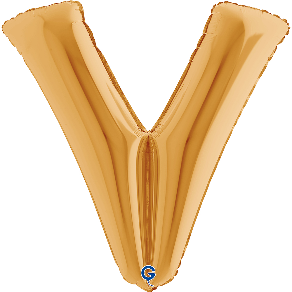 40" Folienbuchstabe "V" Gold (Altgold)