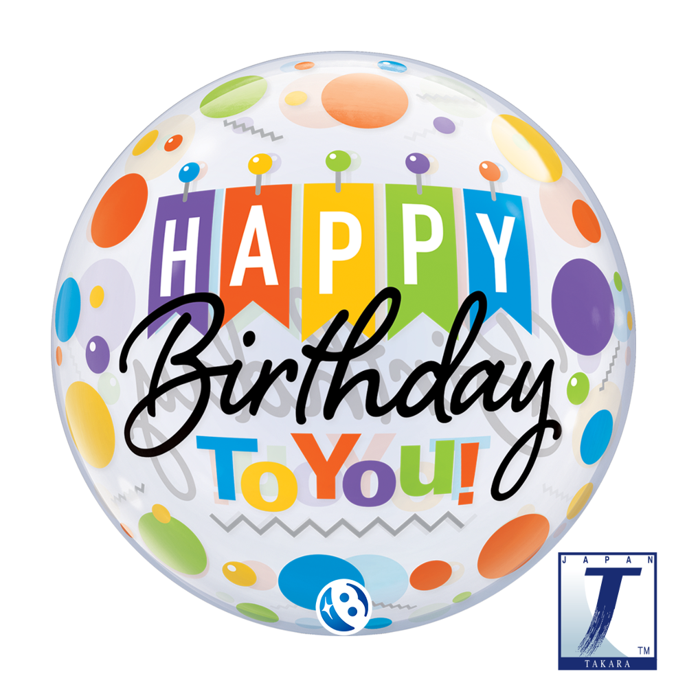 22" Single Bubble Birthday Banner
