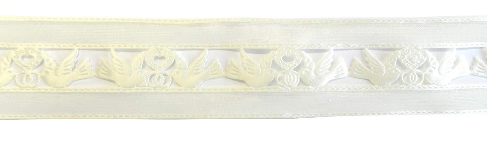 Taubenband gestanzt, creme