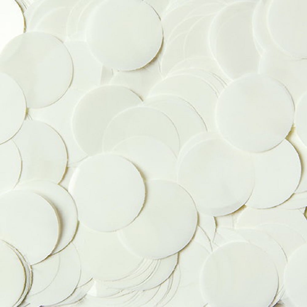 Folienkonfetti Rund 1cm Weiß (15g)