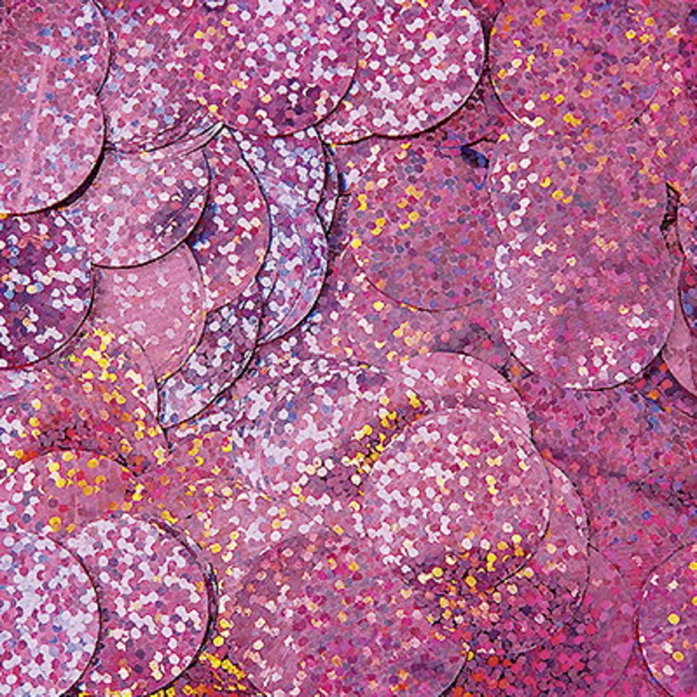 Folienkonfetti Rund 1cm Holografie Pink (1kg)