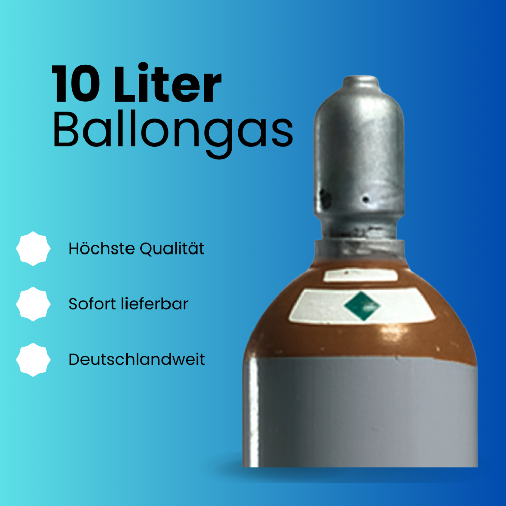 10 Liter Ballongas inkl. Lieferservice