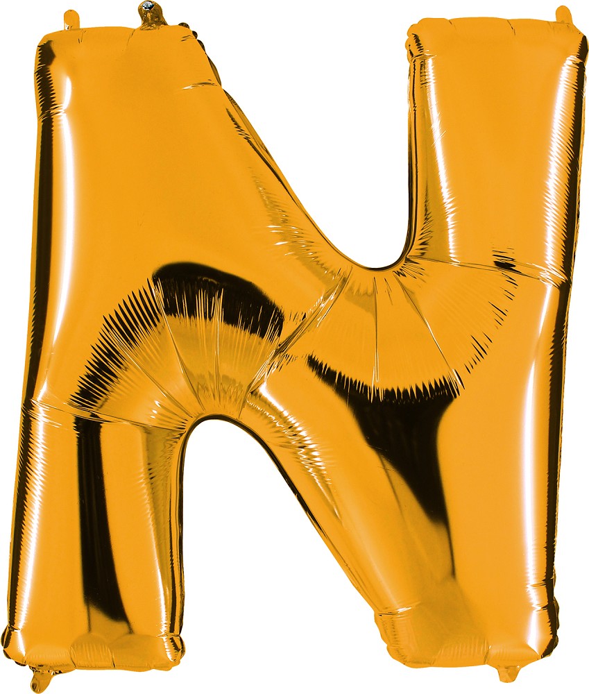 40" Folienbuchstabe "N" Gold (Altgold)