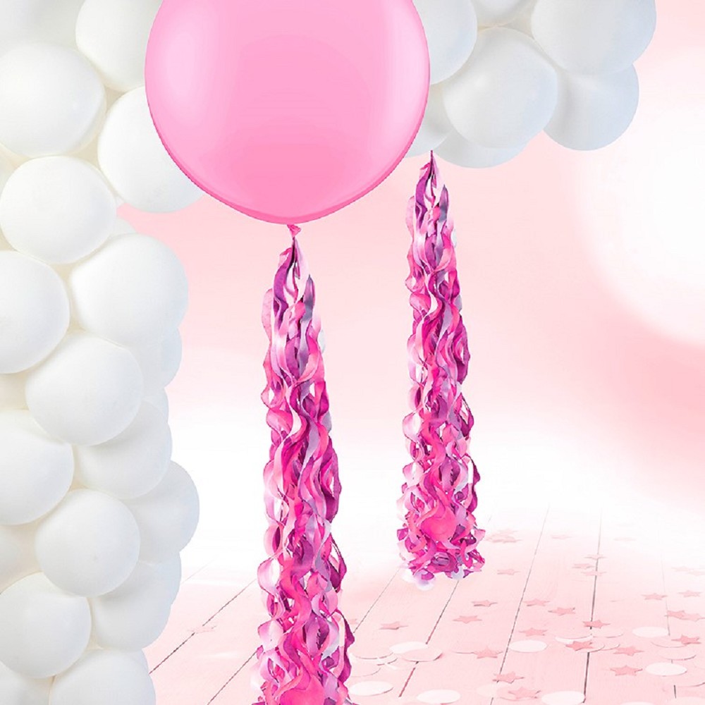 Spiral-Tassel Balloon tail rosa/lila/magenta/lavendel