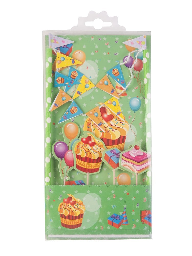 Tortendeko-Set Geschenke grün