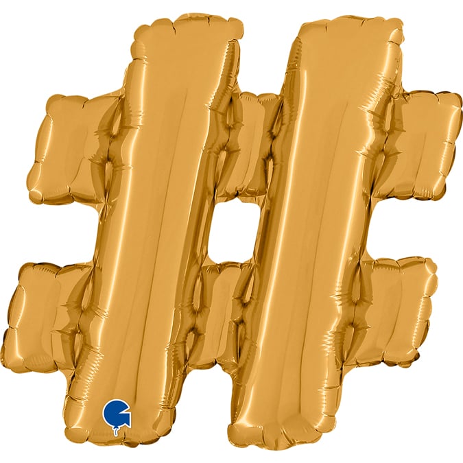 14" Symbol "#" Gold (Altgold)