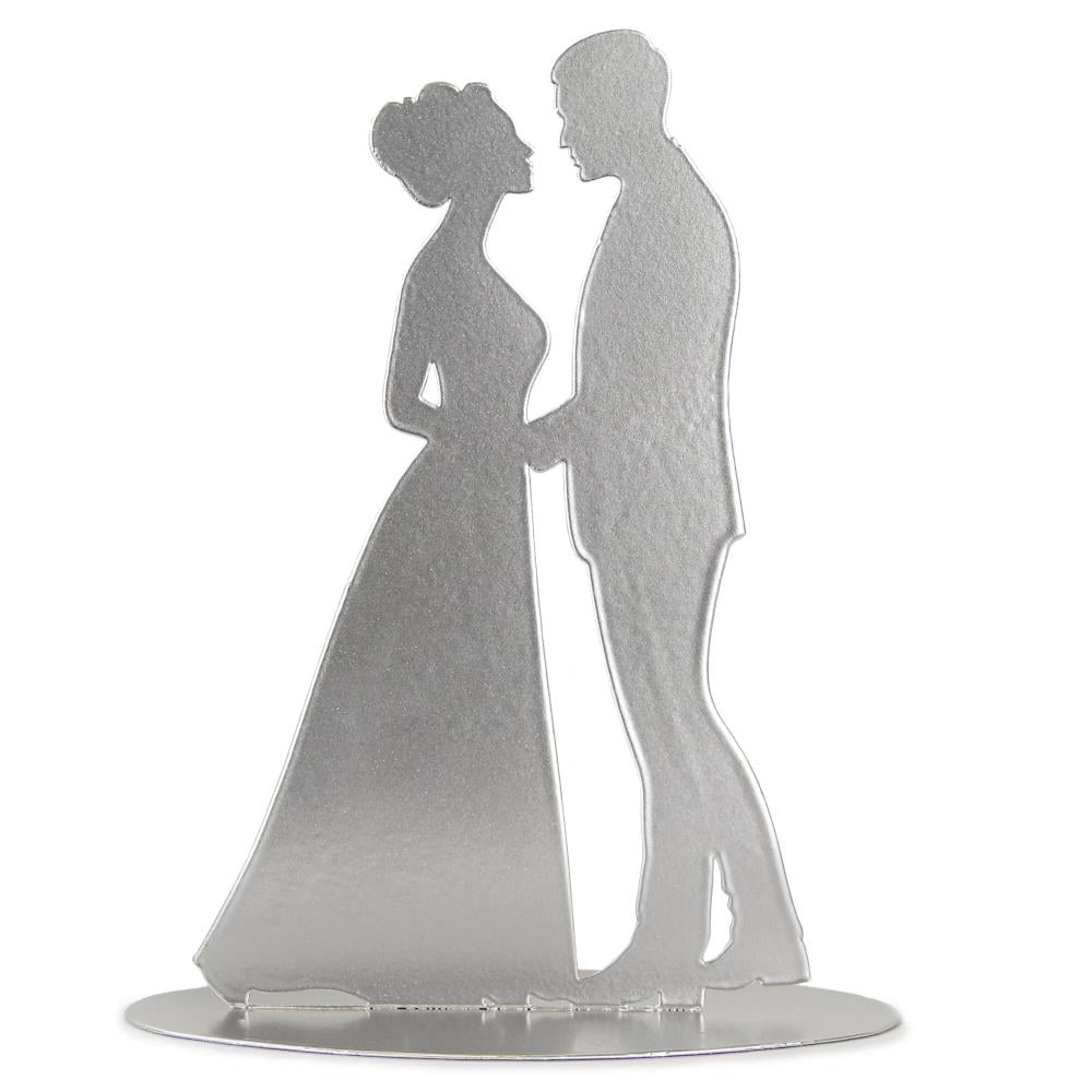 Metall Brautpaar Hochzeit silber