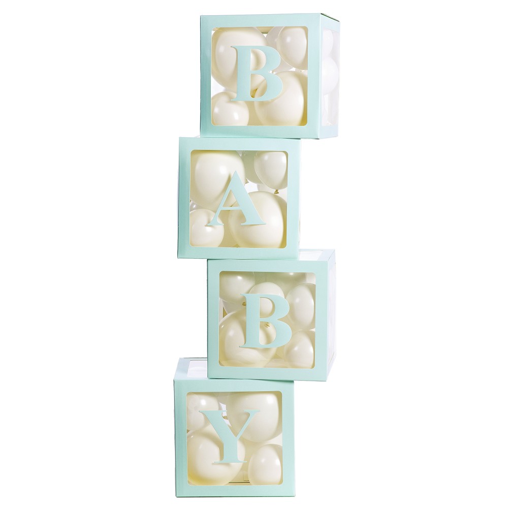 Deko-Boxen Set - "BABY" Hellblau