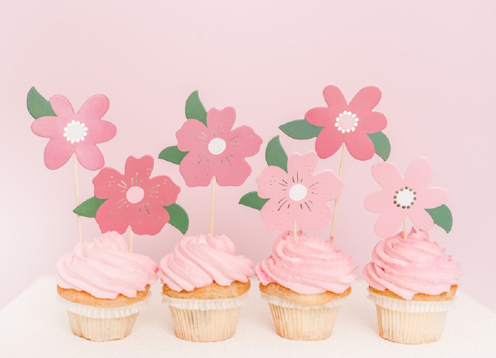 Cake Topper - Blumen - Mix - 13-14,5cm - 8 Stk. Cake Topper - Blumen - Mix - 13-14,5cm - 8 Stk.