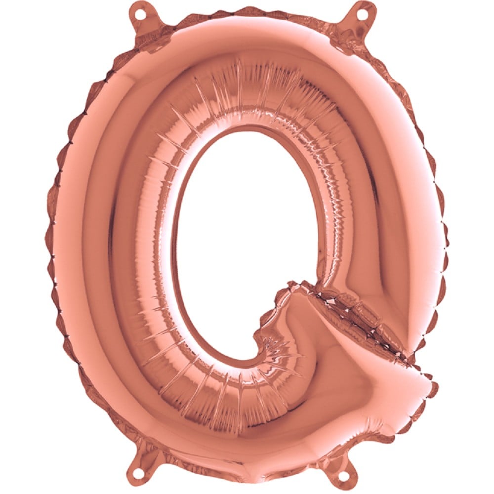 14" Folienbuchstabe "Q" Rosé Gold