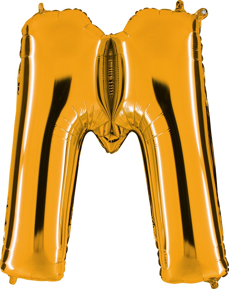 40" Folienbuchstabe "M" Gold (Altgold)