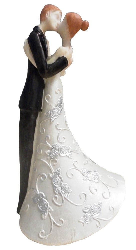 Polyresinfigur Hochzeitspaar küssend