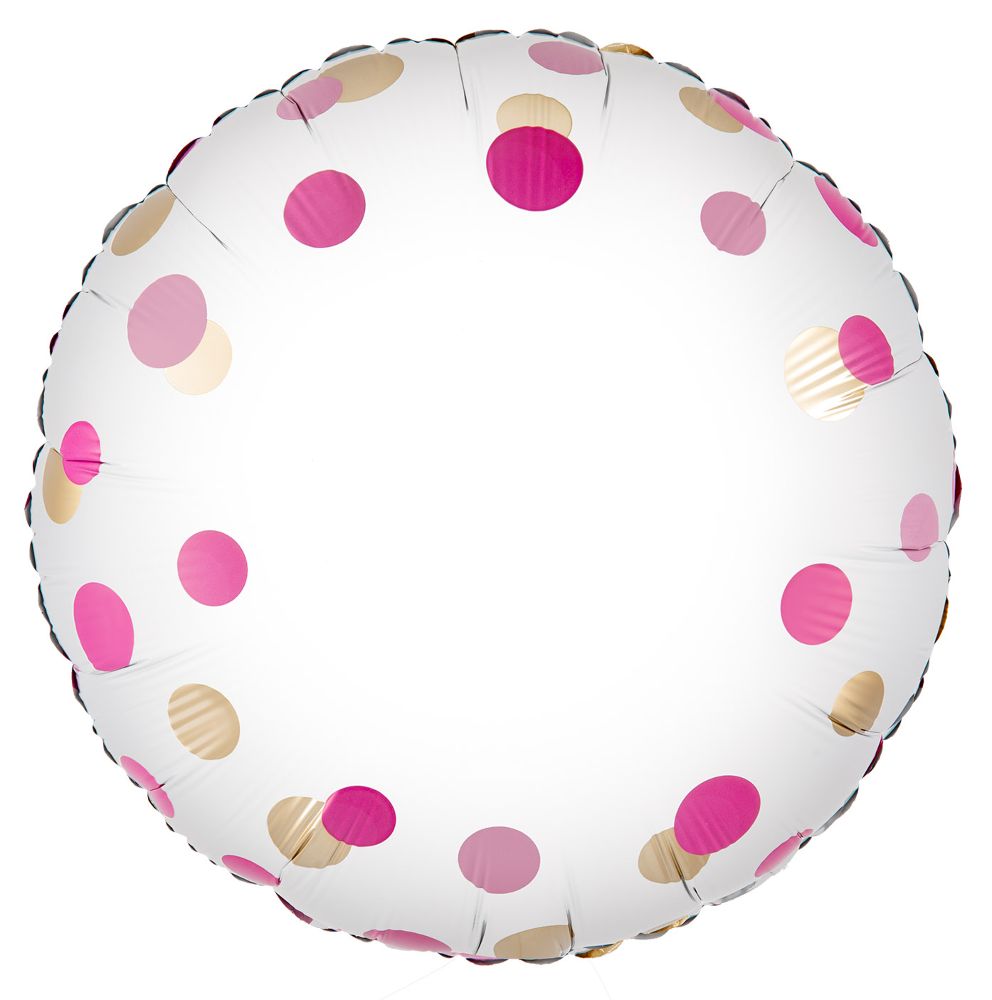 18" Pink Gold Confetti