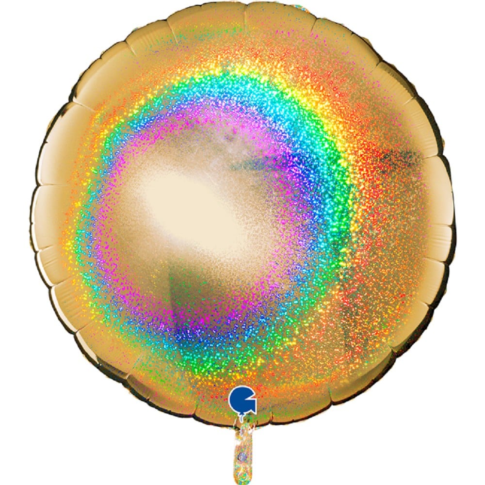 36" Rund  Glitter Holographic Gold (unverpackt)