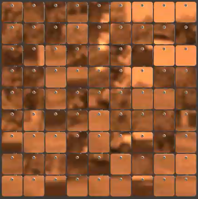 SolaAir Sequin Wall Decor Standard (viereckig) - Copper