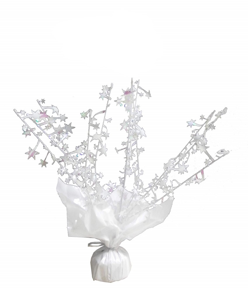 Tischdeko/Ballongewicht weiß irisierend