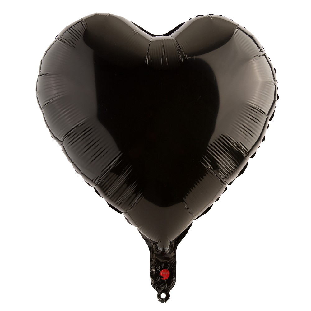 18" Heart Black