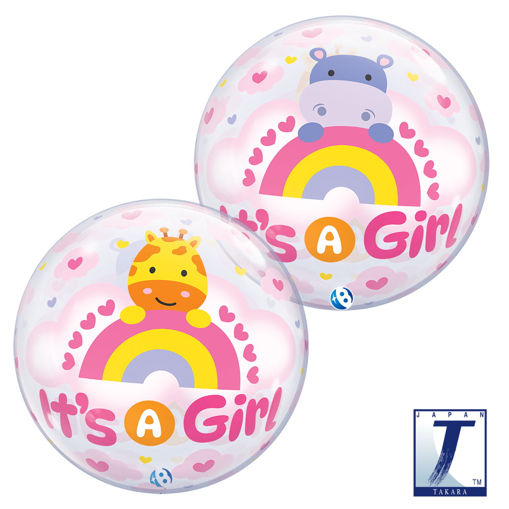 22" Single Bubble It´s A Girl Animals