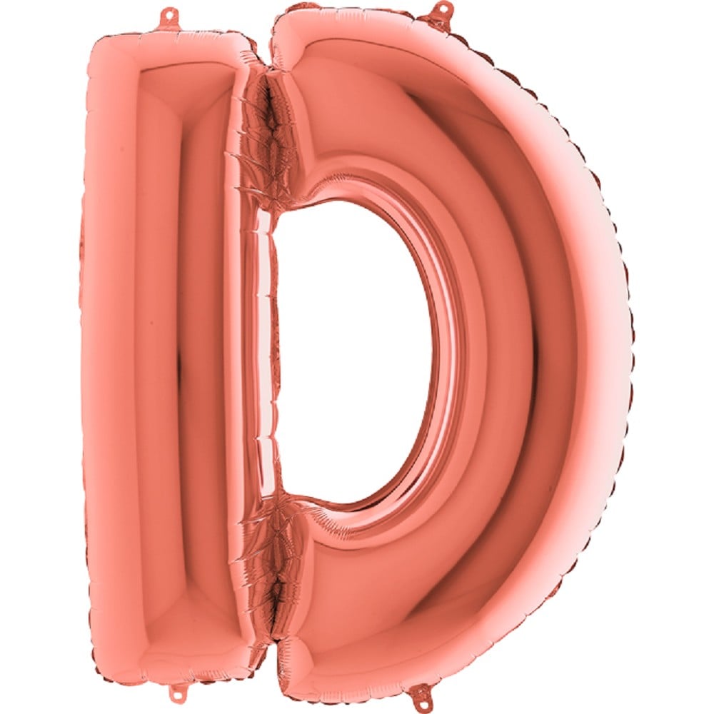 40" Folienbuchstabe "D" Rosé Gold