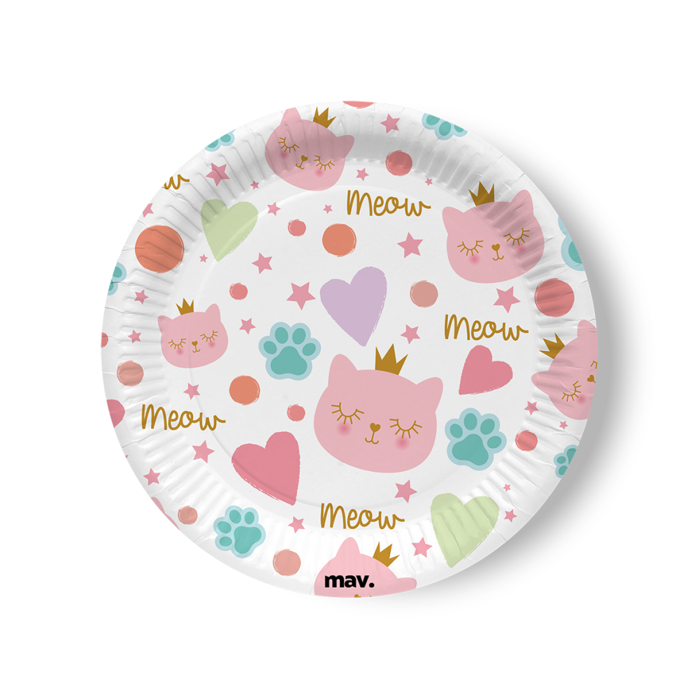 Cat Princess Pappteller (8 Stück)