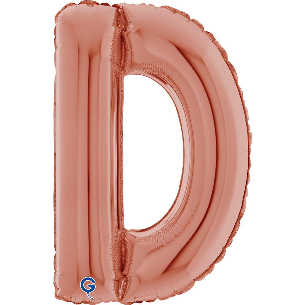 26" Foilballoon Letter "D" Rose Gold