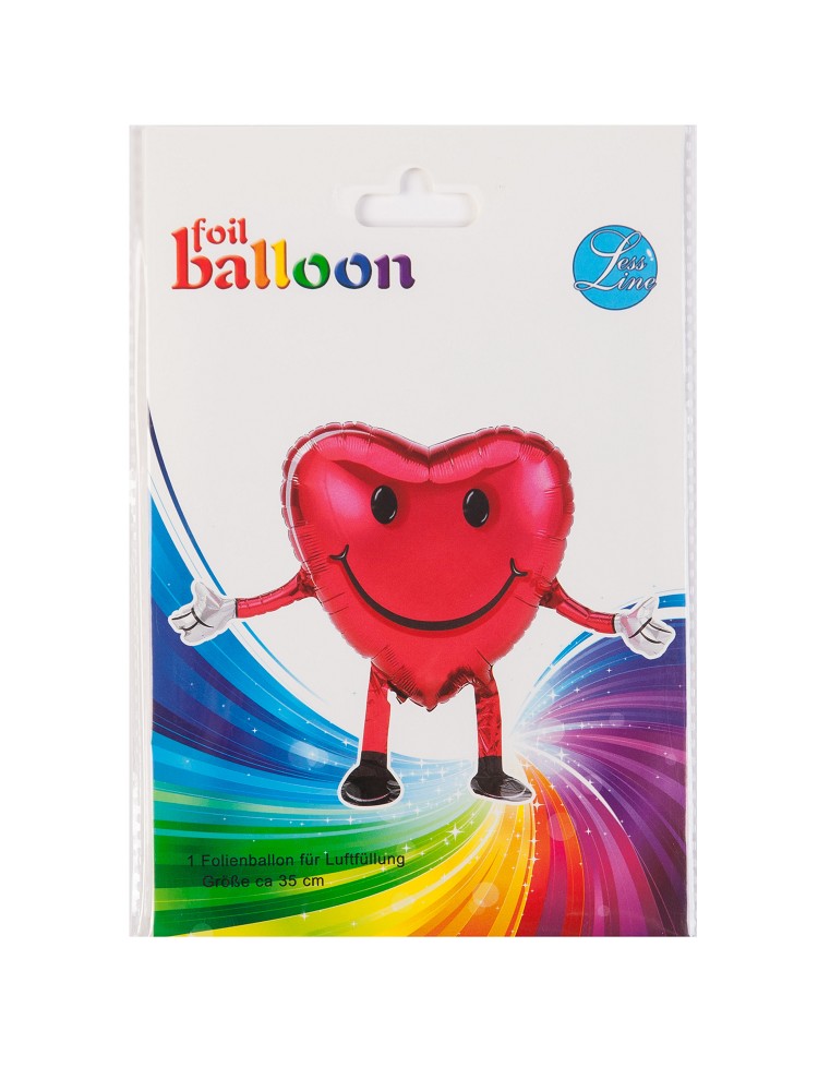 14" Herz Smile Man rot