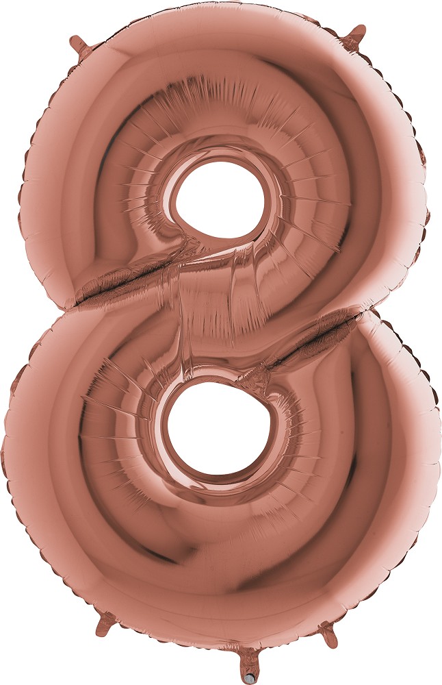 26" Folienzahl "8" Rosé Gold
